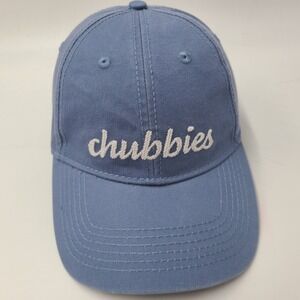 Chubbies Hat Strapback Blue White Harding-Lane Script Logo Casual Cotton Men